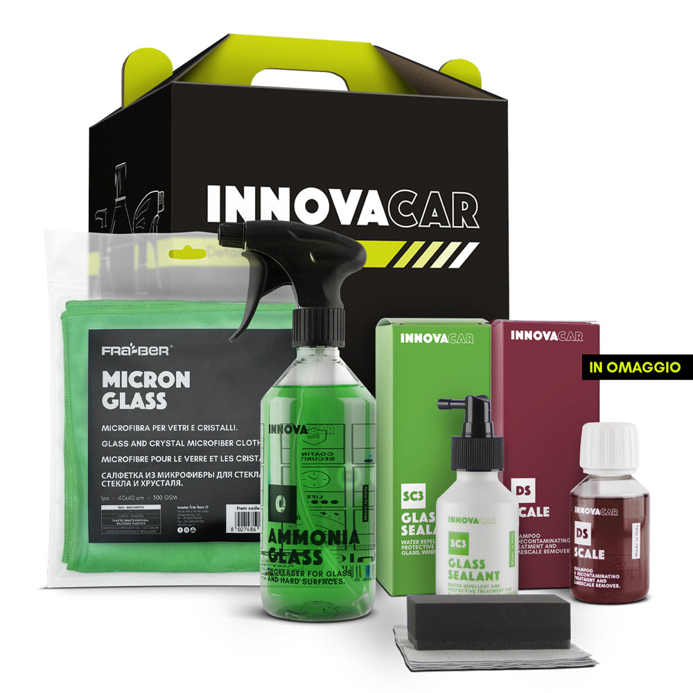 CAR GLASS CLEANING AND PROTECTION KIT BY INNOVACAR