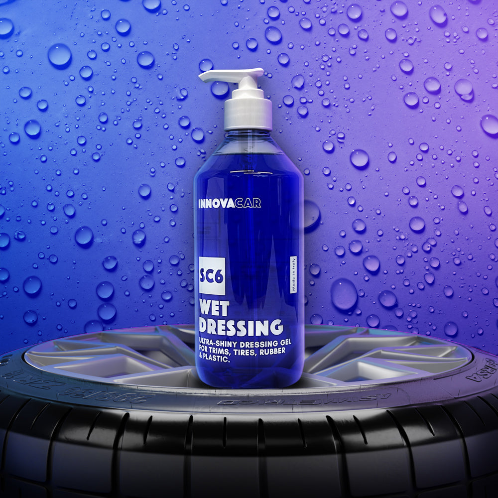 SC6 Wet Dressing Innovacar - Dressing e Nero Gomme Lucido per Auto e Car Detailing